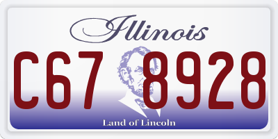 IL license plate C678928