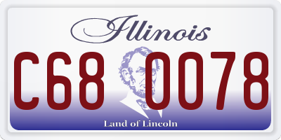 IL license plate C680078