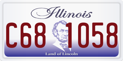IL license plate C681058