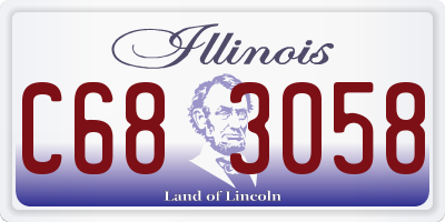 IL license plate C683058