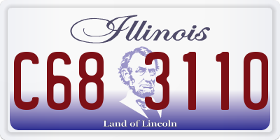 IL license plate C683110