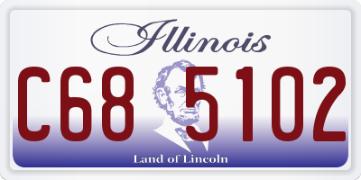 IL license plate C685102