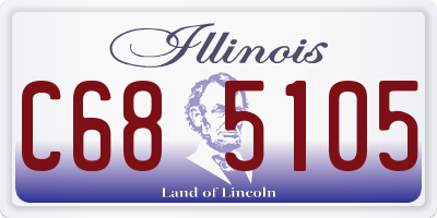 IL license plate C685105