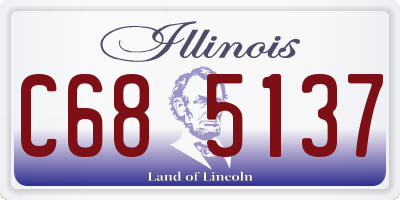 IL license plate C685137