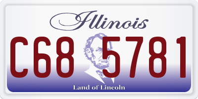 IL license plate C685781