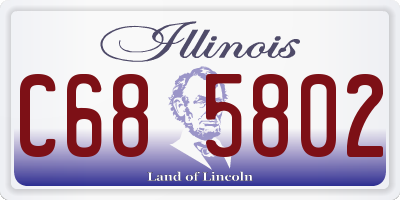 IL license plate C685802