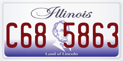 IL license plate C685863