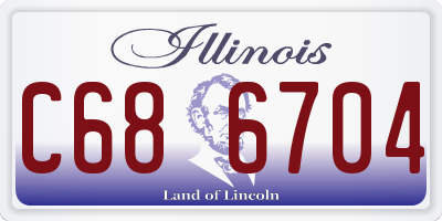 IL license plate C686704