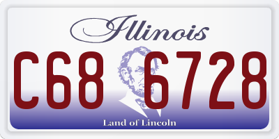 IL license plate C686728