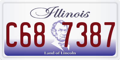 IL license plate C687387