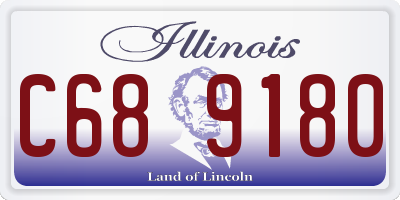 IL license plate C689180