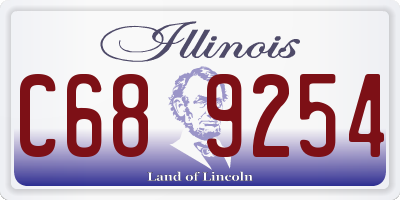 IL license plate C689254