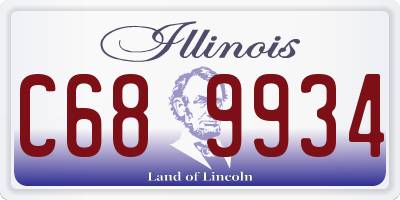 IL license plate C689934