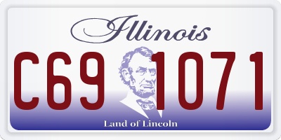 IL license plate C691071
