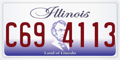 IL license plate C694113
