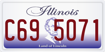IL license plate C695071