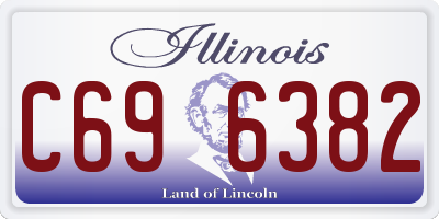 IL license plate C696382