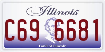 IL license plate C696681