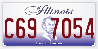 IL license plate C697054