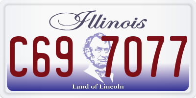 IL license plate C697077