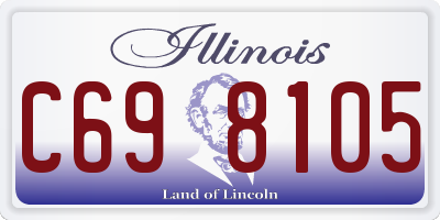 IL license plate C698105