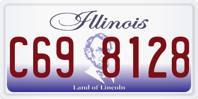 IL license plate C698128