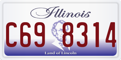 IL license plate C698314
