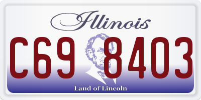 IL license plate C698403