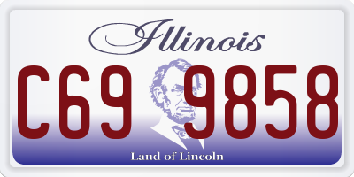 IL license plate C699858