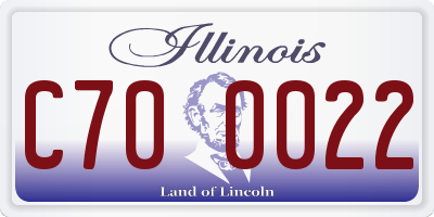 IL license plate C700022