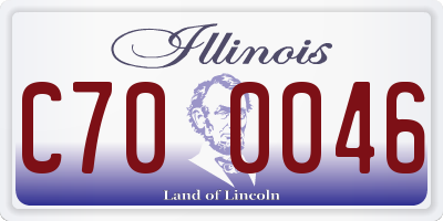 IL license plate C700046