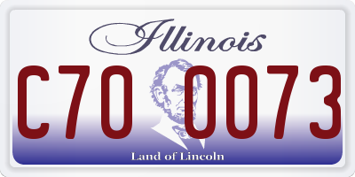 IL license plate C700073