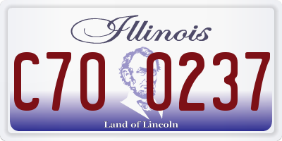 IL license plate C700237