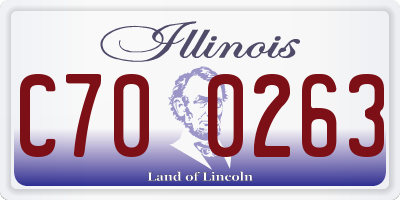 IL license plate C700263