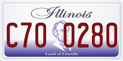 IL license plate C700280