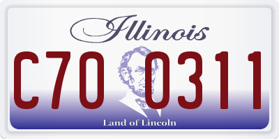 IL license plate C700311