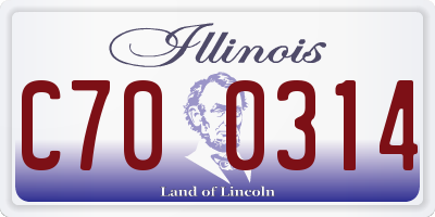 IL license plate C700314