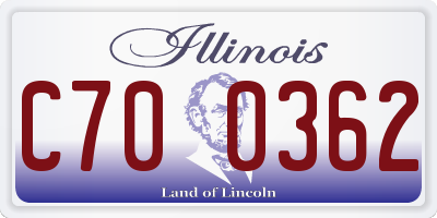 IL license plate C700362