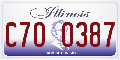 IL license plate C700387