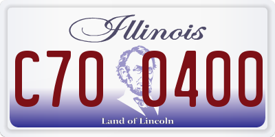 IL license plate C700400