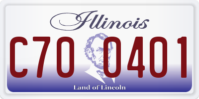 IL license plate C700401