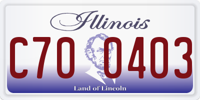 IL license plate C700403