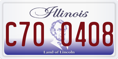 IL license plate C700408