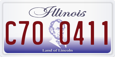 IL license plate C700411