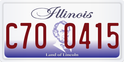 IL license plate C700415