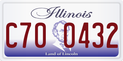 IL license plate C700432
