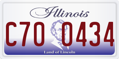 IL license plate C700434