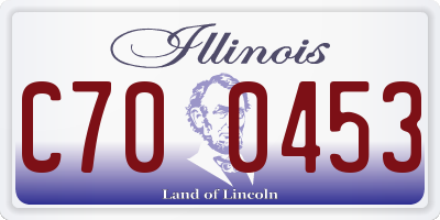 IL license plate C700453