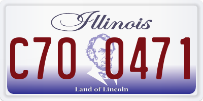 IL license plate C700471