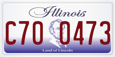 IL license plate C700473